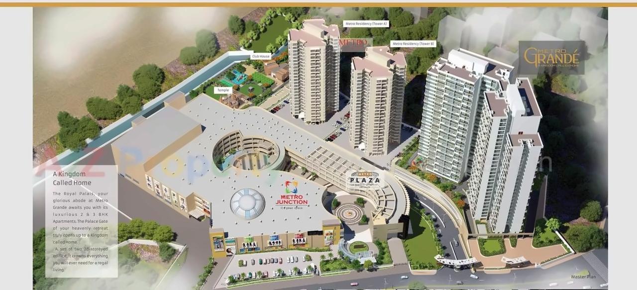 Layout of real estate project Metro Grande Tower located at Netivali, Thane, Maharashtra