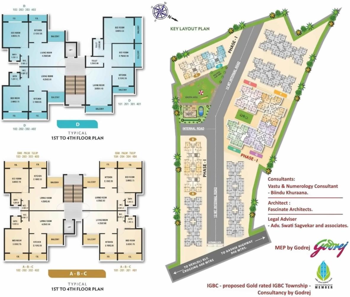 Layout of real estate project Mirador Utsav located at Vehloli, Thane, Maharashtra