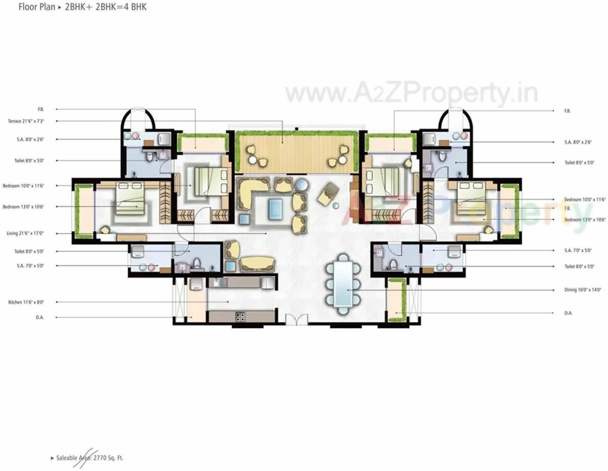 Layout of real estate project Mohan Altezza Ii located at Gandhare, Thane, Maharashtra