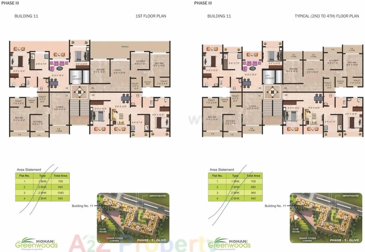 Layout of real estate project Mohan Greenwoods located at Badlapur-m-cl, Thane, Maharashtra