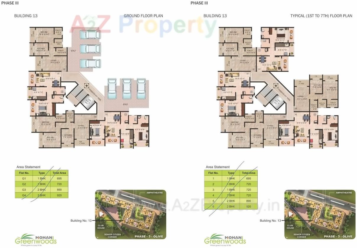 Layout of real estate project Mohan Greenwoods located at Badlapur-m-cl, Thane, Maharashtra