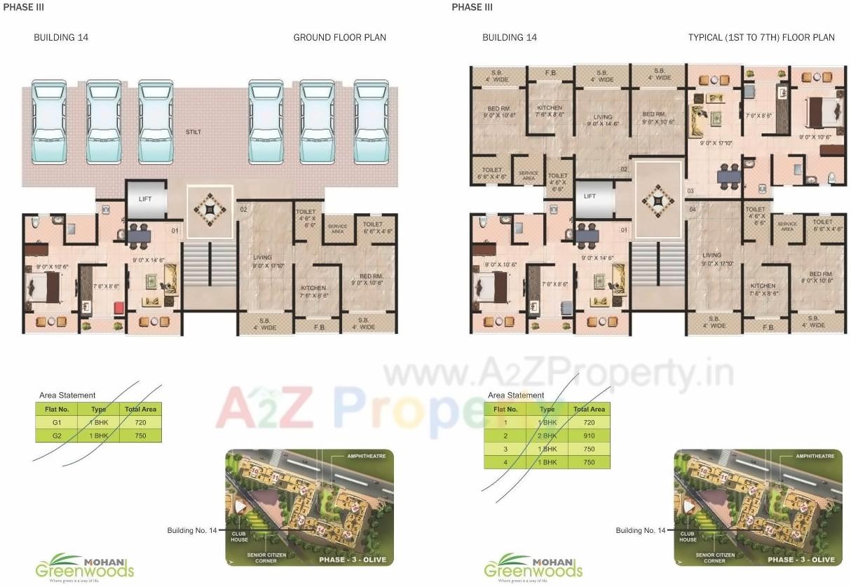 Layout of real estate project Mohan Greenwoods located at Badlapur-m-cl, Thane, Maharashtra