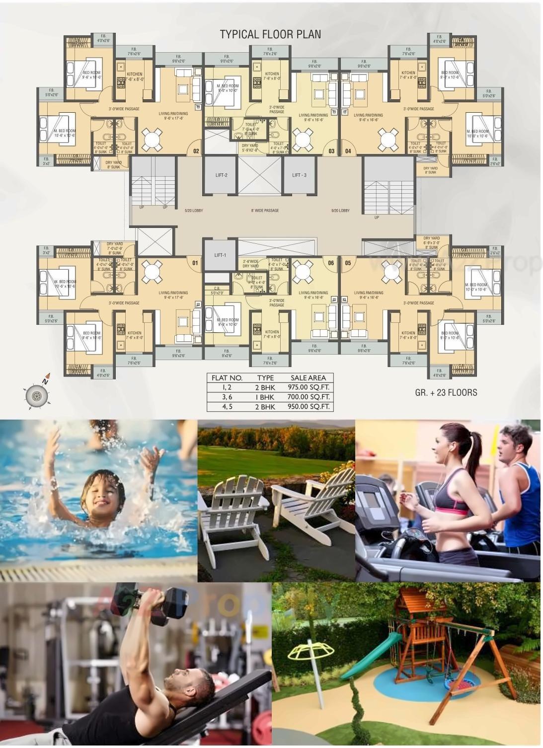Layout of real estate project Mukta Luxuria located at Thane-m-corp, Thane, Maharashtra