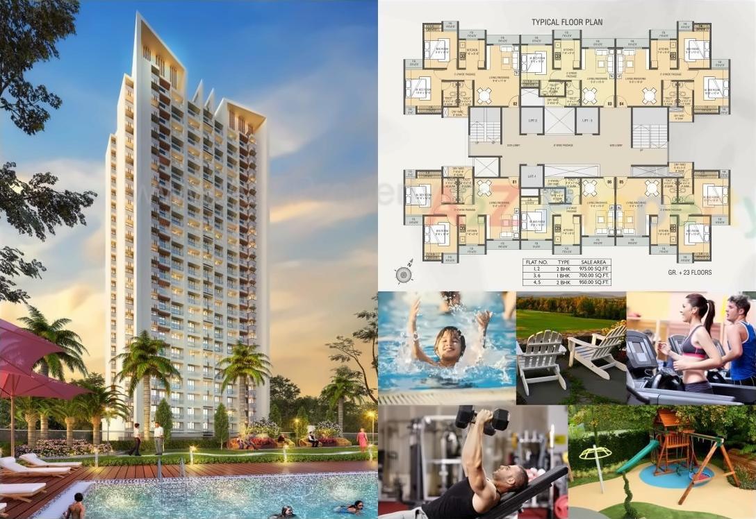 3D Elevation of real estate project Mukta Luxuria located at Thane-m-corp, Thane, Maharashtra