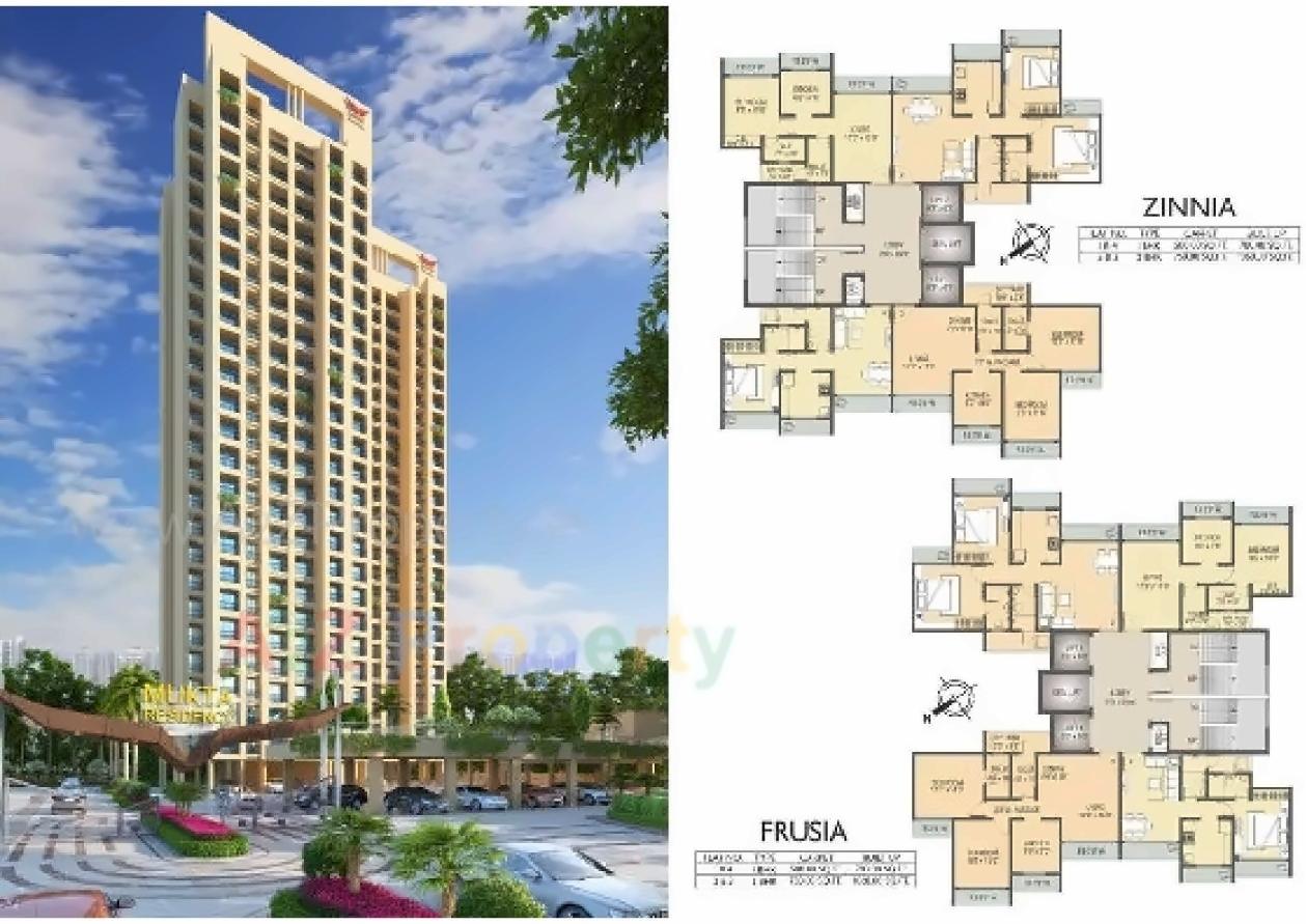 Layout of real estate project Mukta Residency located at Thane-m-corp, Thane, Maharashtra