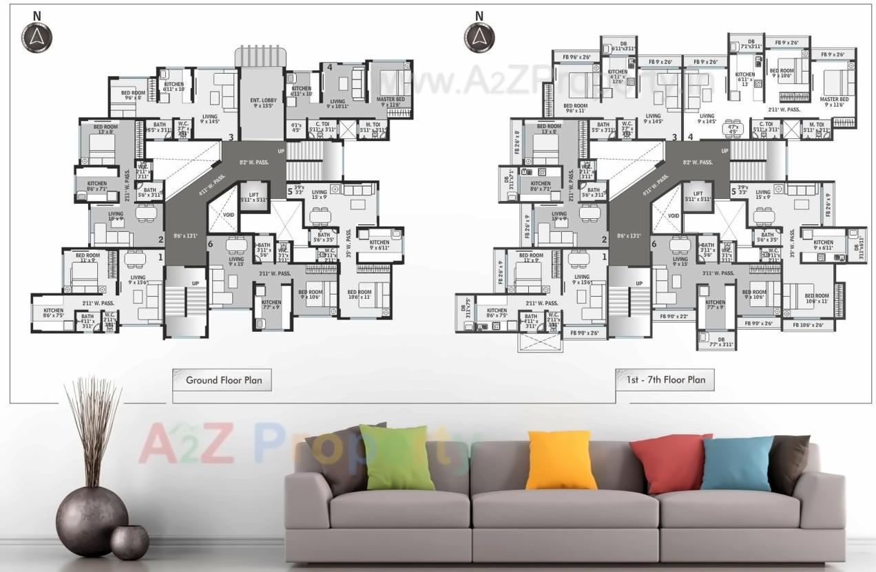 Layout of real estate project N G Baveno located at Mirabhayandar-m-corp, Thane, Maharashtra
