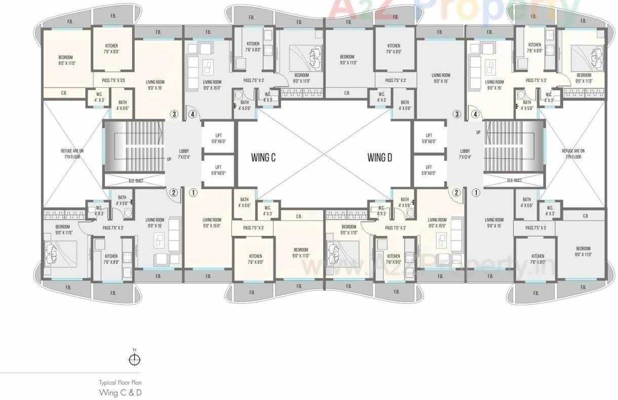 Layout of real estate project N G Canary located at Mirabhayandar-m-corp, Thane, Maharashtra