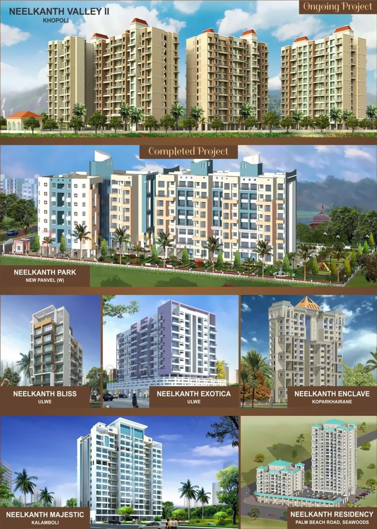 3D Elevation of real estate project Neelkanth Alpine located at Navi-mumbai-m-corp, Thane, Maharashtra