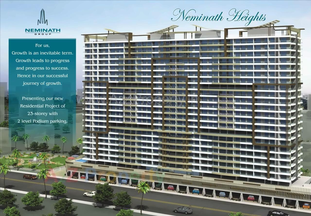 3D Elevation of real estate project Neminath Heights located at Mirabhayandar-m-corp, Thane, Maharashtra