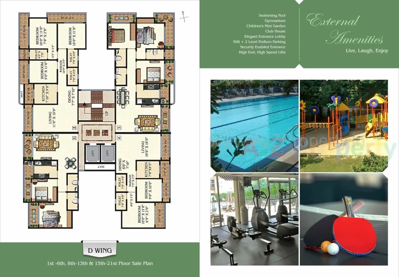 Layout of real estate project Neminath Heights located at Mirabhayandar-m-corp, Thane, Maharashtra