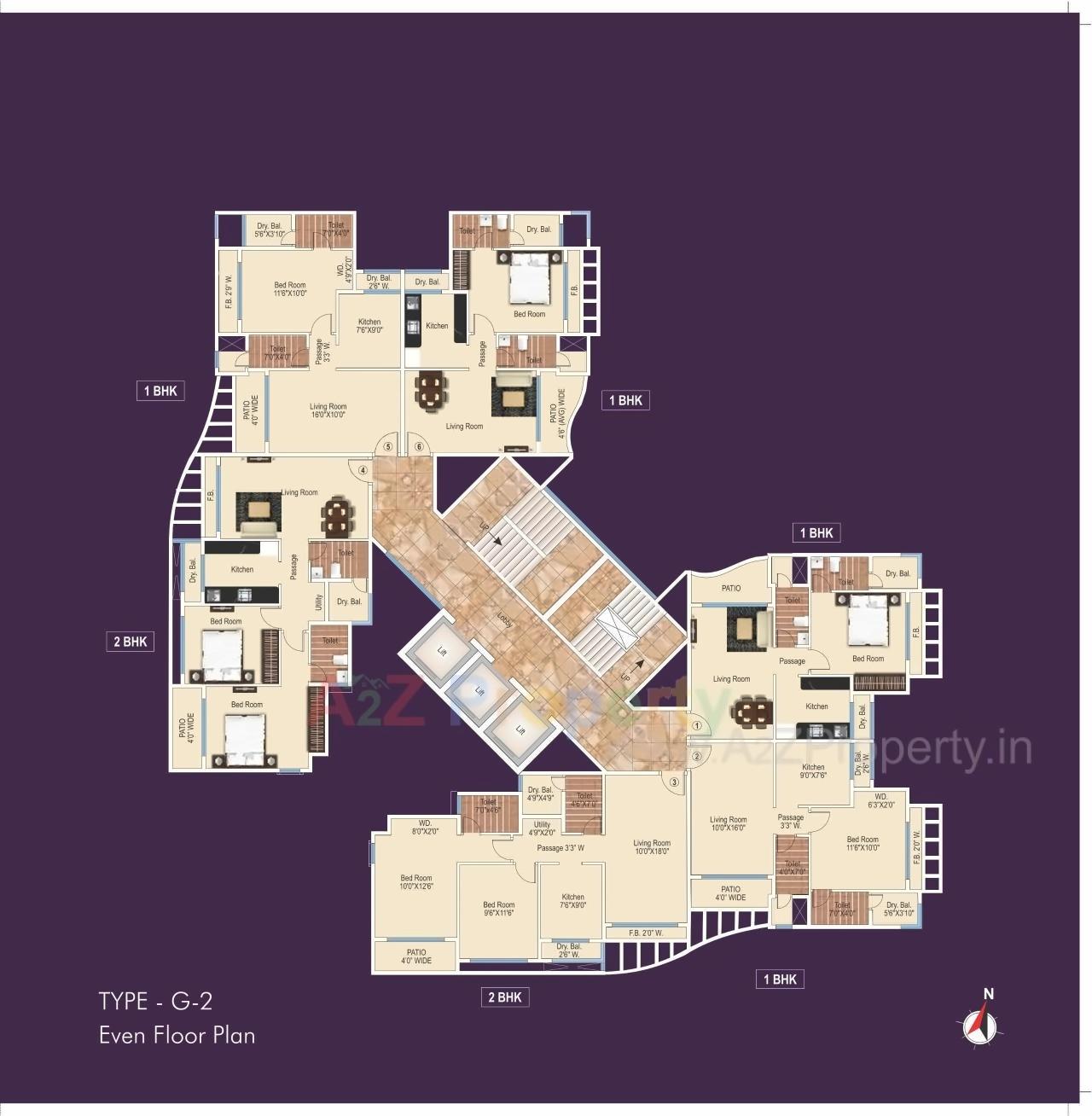 Layout of real estate project New Era located at Kalyandombivali-m-corp, Thane, Maharashtra