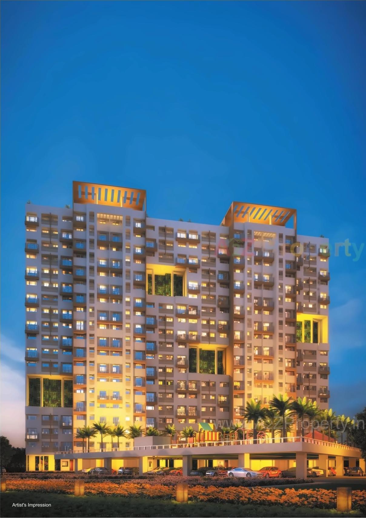 3D Elevation of real estate project Nisarg Greens located at Badlapur-m-cl, Thane, Maharashtra