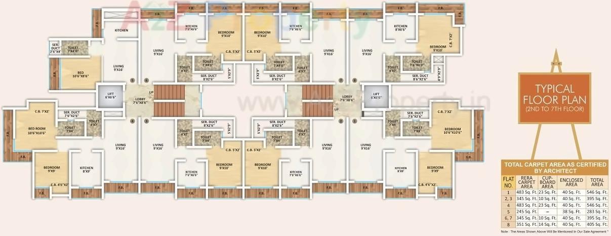 Layout of real estate project Olive located at Thane-m-corp, Thane, Maharashtra