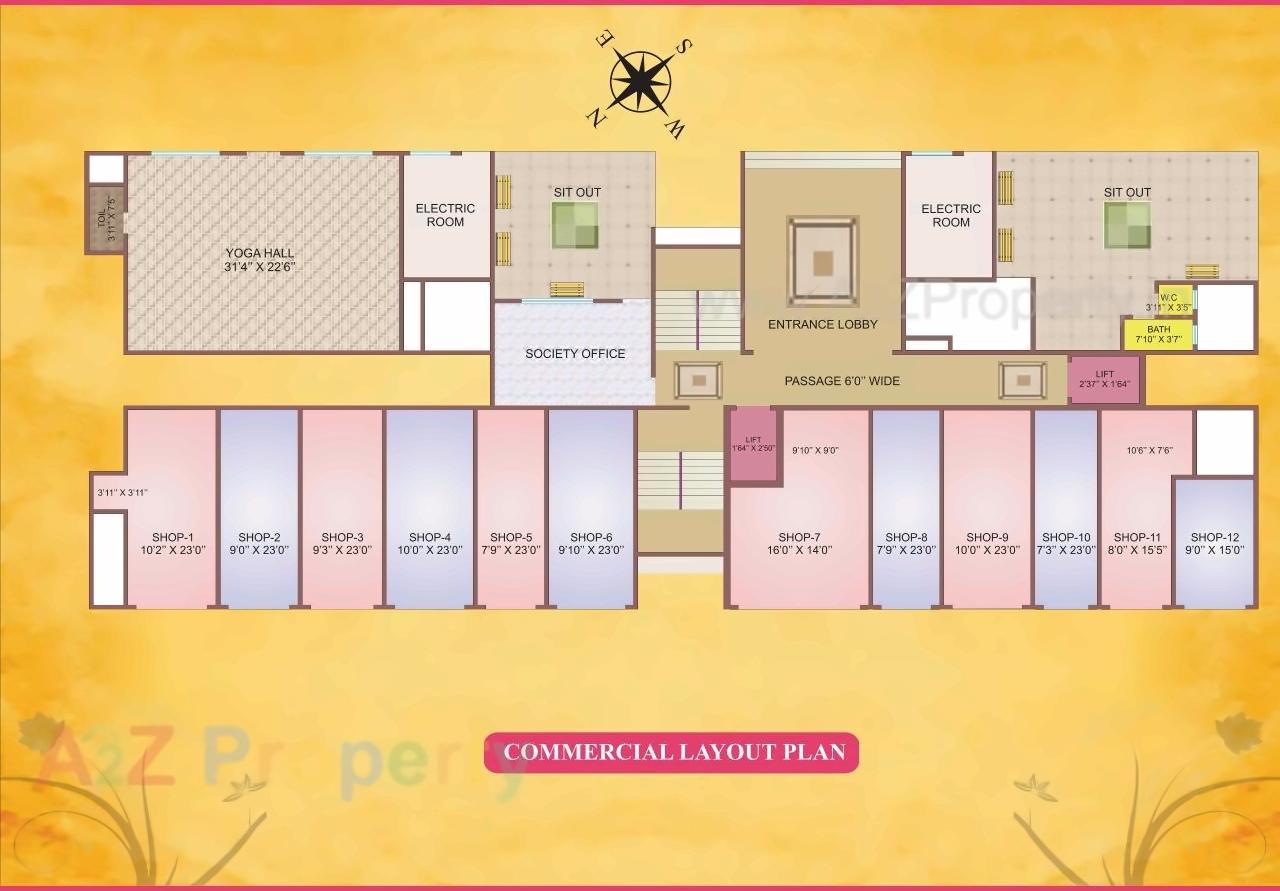 Layout of real estate project Om Sai Home located at Bhiwandi-m-corp, Thane, Maharashtra