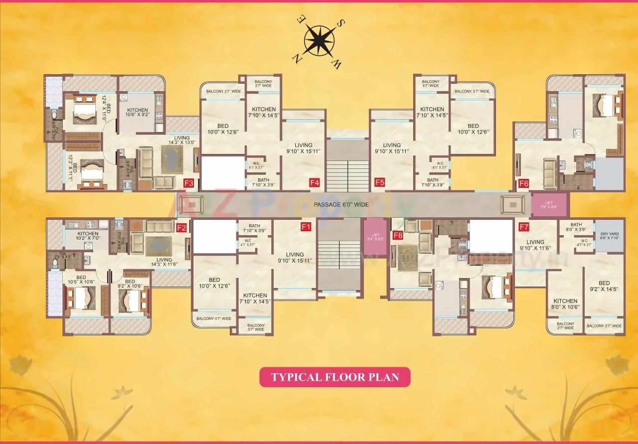 Layout of real estate project Om Sai Home located at Bhiwandi-m-corp, Thane, Maharashtra