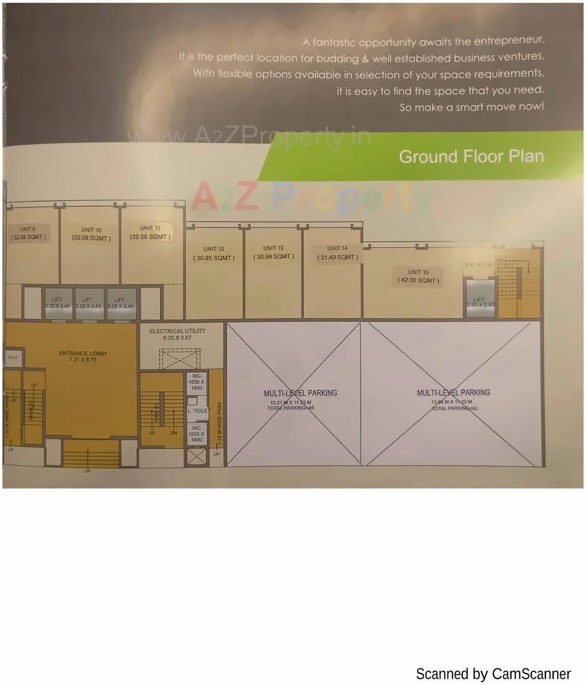 Layout of real estate project Omega Business Park located at Thane-m-corp, Thane, Maharashtra