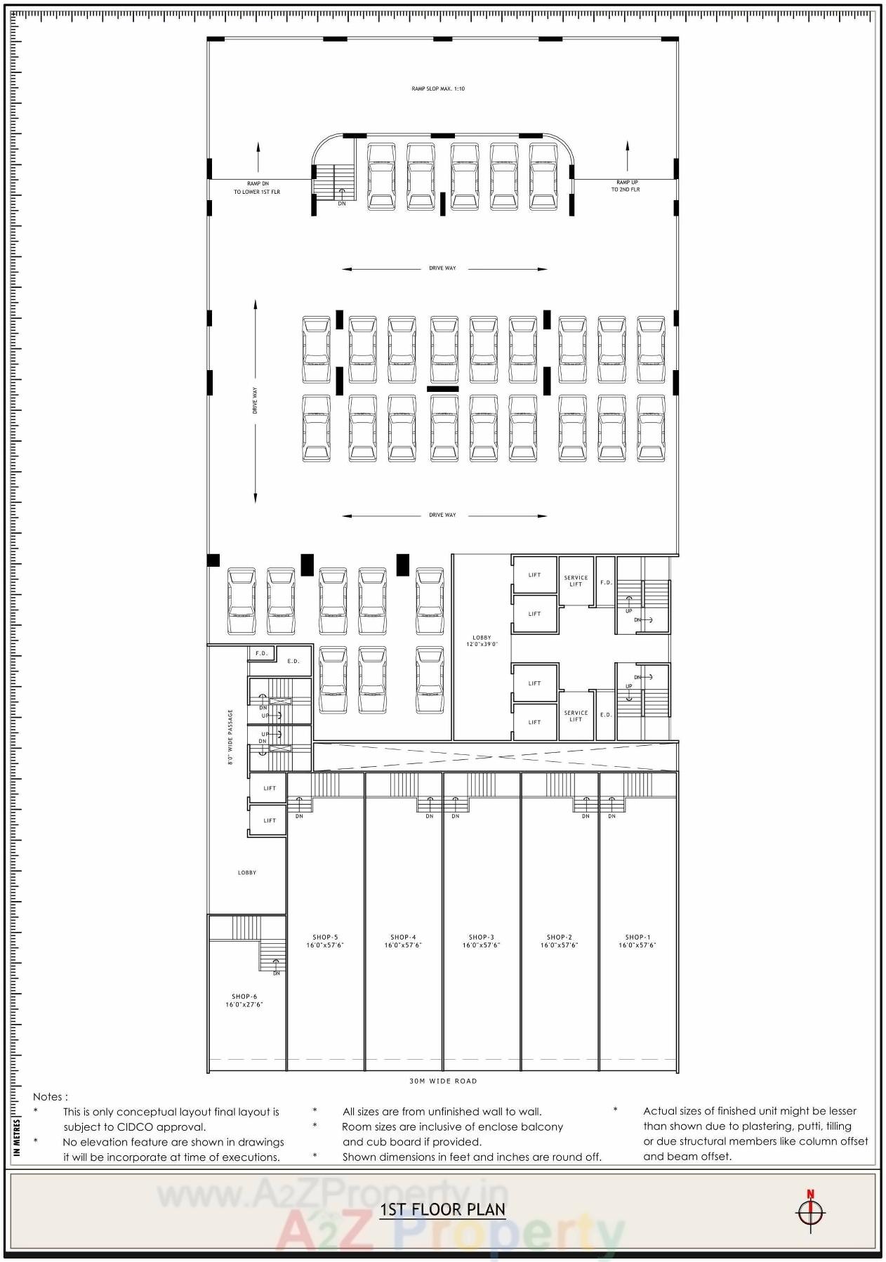 Layout of real estate project One Platinum located at Navi-mumbai-m-corp, Thane, Maharashtra