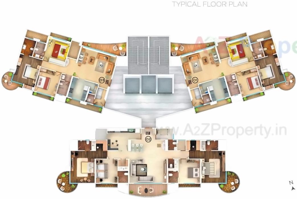 Layout of real estate project Orion located at Thane-m-corp, Thane, Maharashtra