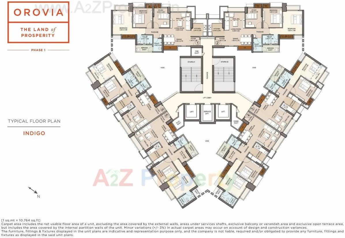 Layout of real estate project Orovia located at Thane-m-corp, Thane, Maharashtra