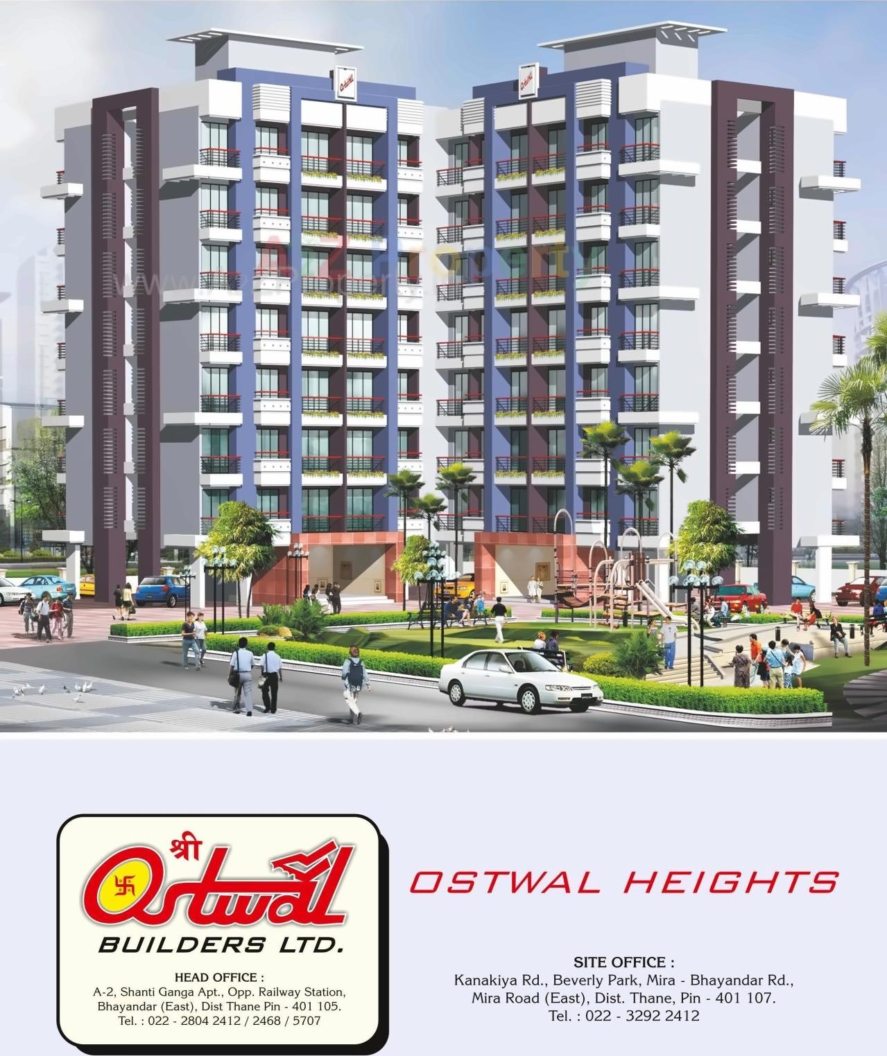 3D Elevation of real estate project Ostwal Height located at Mirabhayandar-m-corp, Thane, Maharashtra