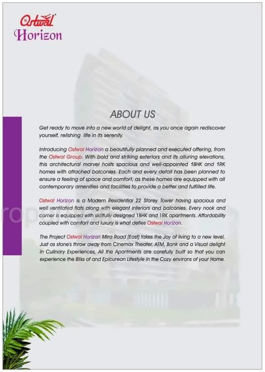  of real estate project Ostwal Horizon located at Mirabhayandar-m-corp, Thane, Maharashtra
