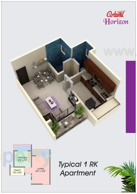 Layout of real estate project Ostwal Horizon located at Mirabhayandar-m-corp, Thane, Maharashtra