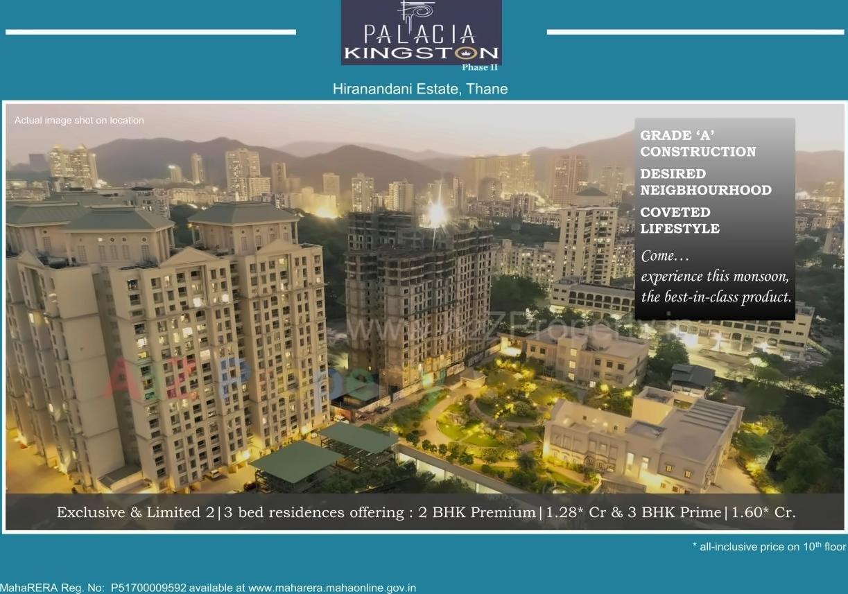 3D Elevation of real estate project Palacia located at Thane-m-corp, Thane, Maharashtra