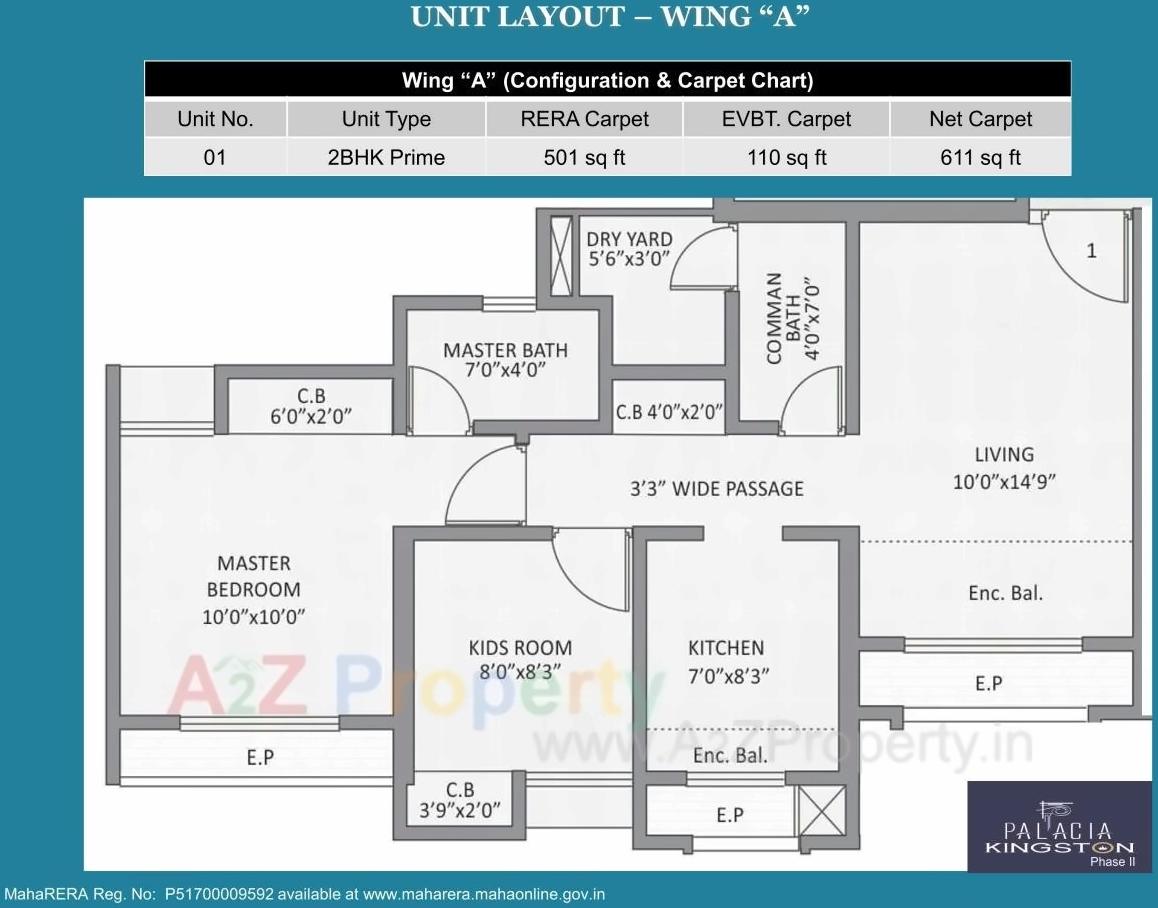 Layout of real estate project Palacia located at Thane-m-corp, Thane, Maharashtra
