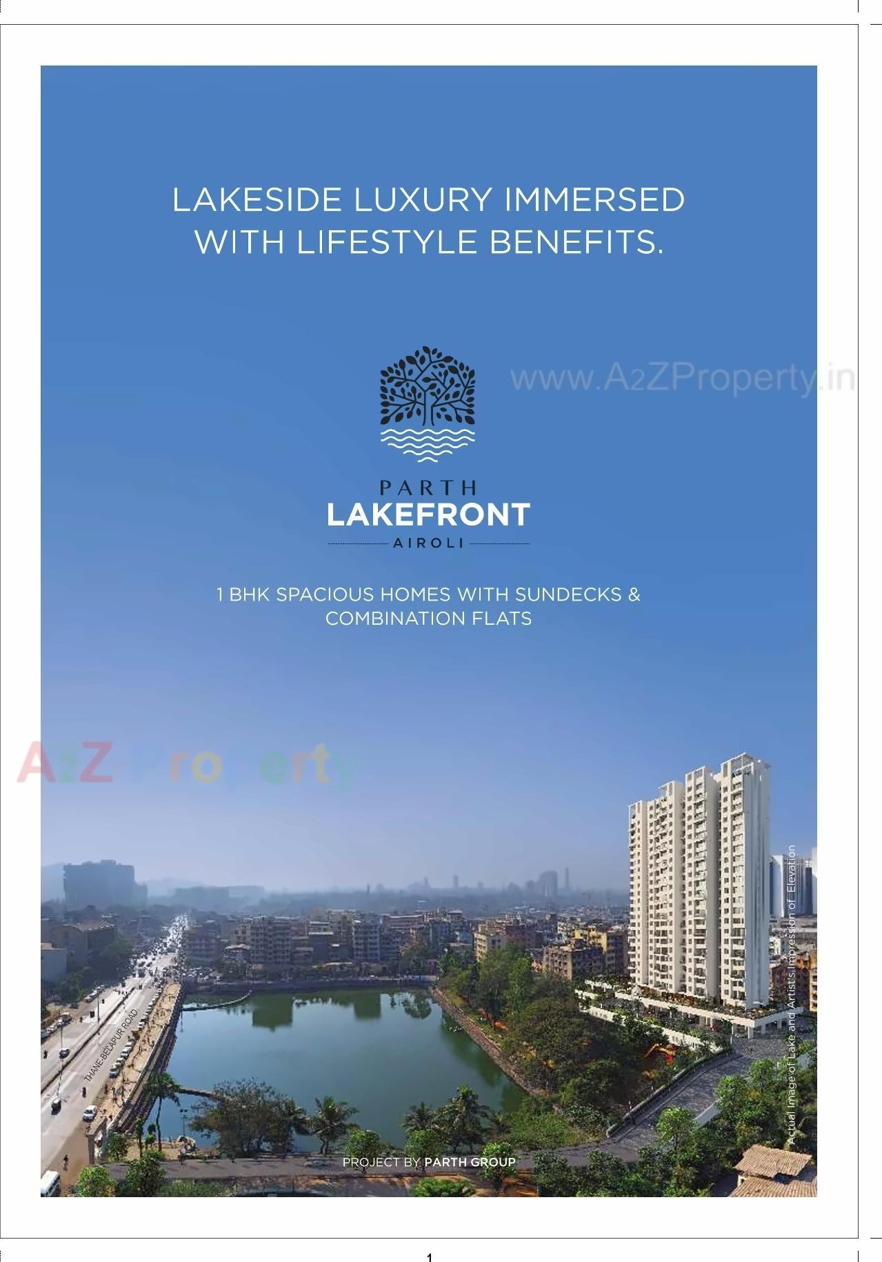 3D Elevation of real estate project Parth Lakefront located at Navi-mumbai-m-corp, Thane, Maharashtra