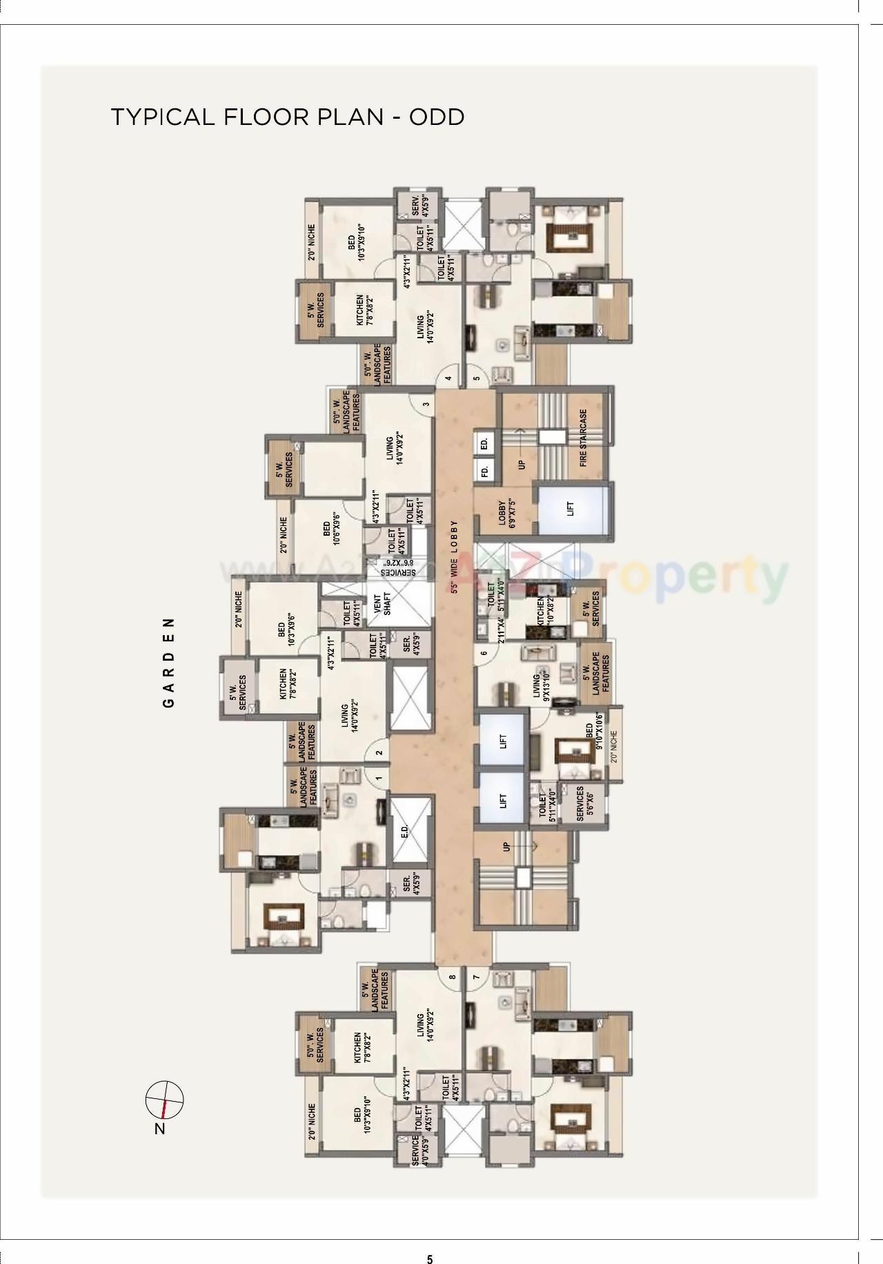 Layout of real estate project Parth Lakefront located at Navi-mumbai-m-corp, Thane, Maharashtra