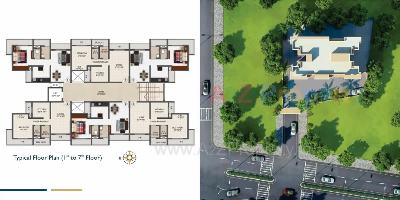 Layout of real estate project Pearl located at Thane-m-corp, Thane, Maharashtra