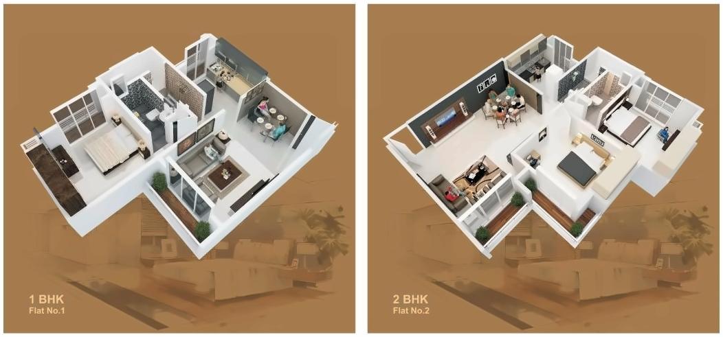 Layout of real estate project Pine Wood located at Thane-m-corp, Thane, Maharashtra