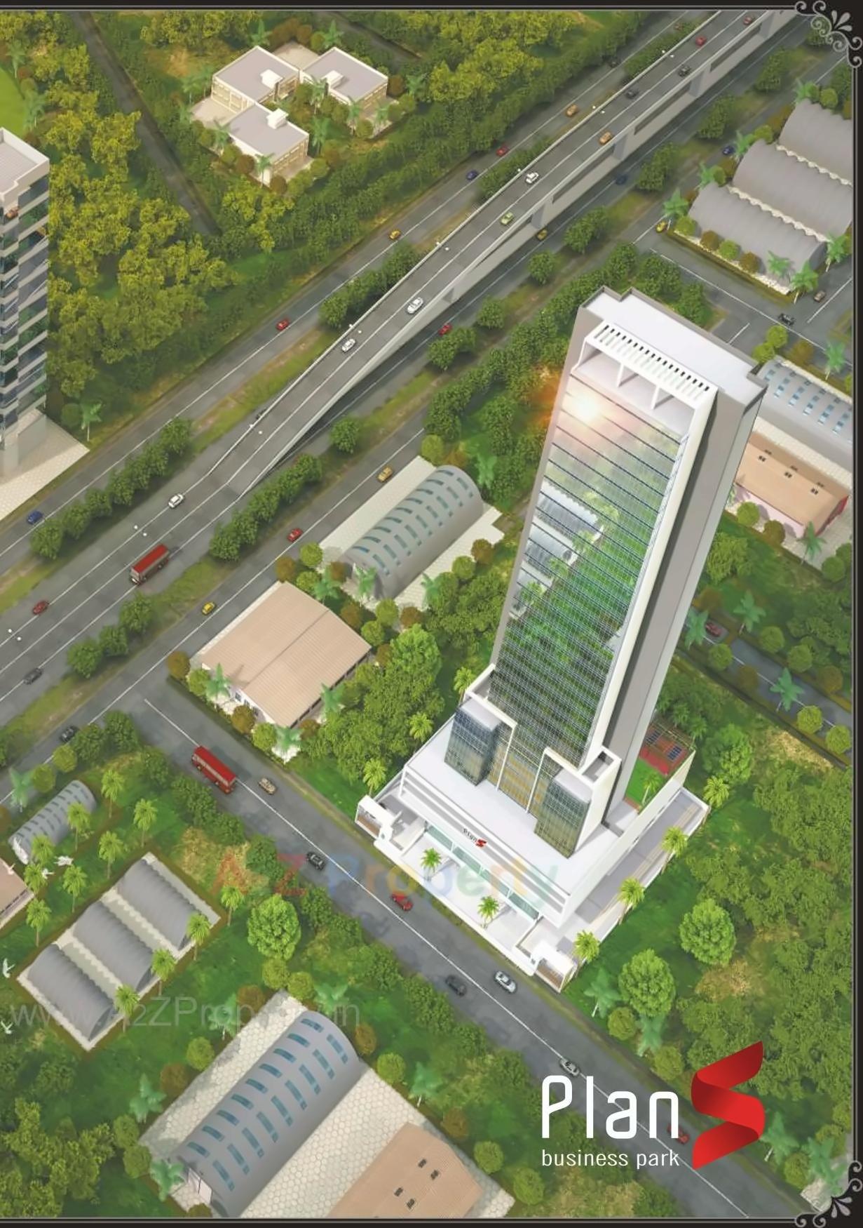 3D Elevation of real estate project Plan S Business Park located at Navi-mumbai-m-corp, Thane, Maharashtra