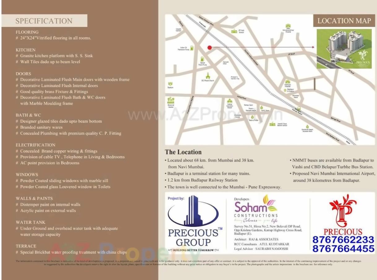  of real estate project Precious Harmony located at Badlapur-m-cl, Thane, Maharashtra