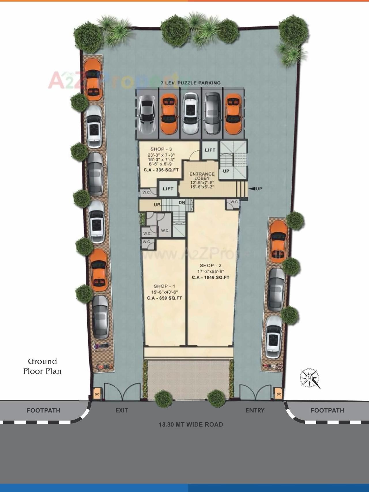 Layout of real estate project Primus Business Park located at Thane-m-corp, Thane, Maharashtra