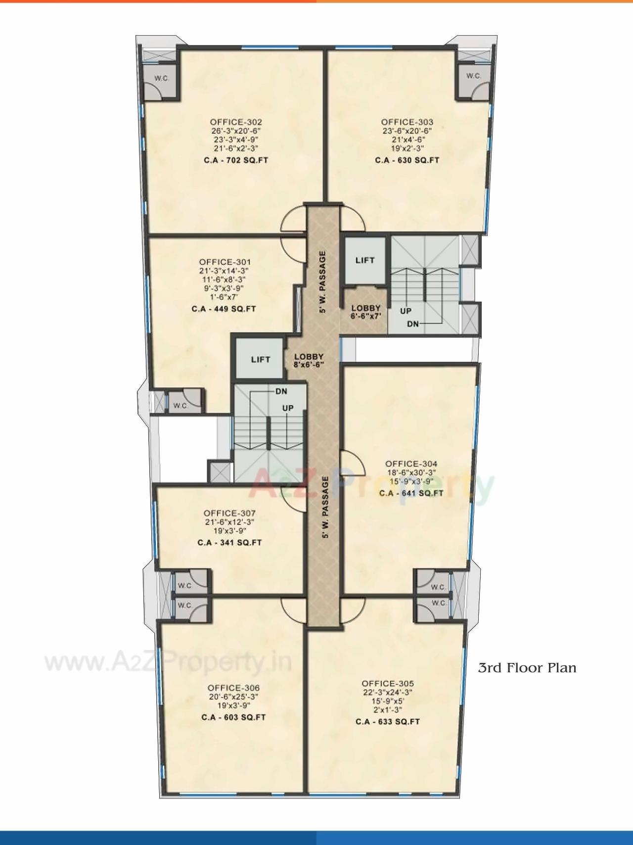 Layout of real estate project Primus Business Park located at Thane-m-corp, Thane, Maharashtra