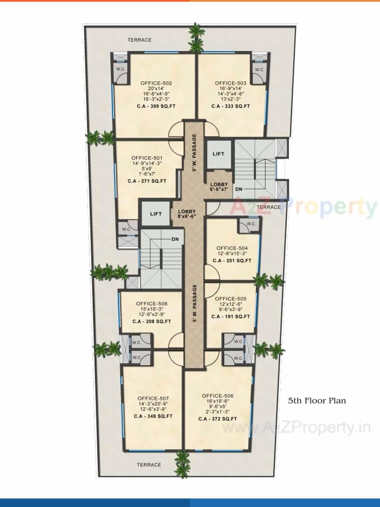 Layout of real estate project Primus Business Park located at Thane-m-corp, Thane, Maharashtra