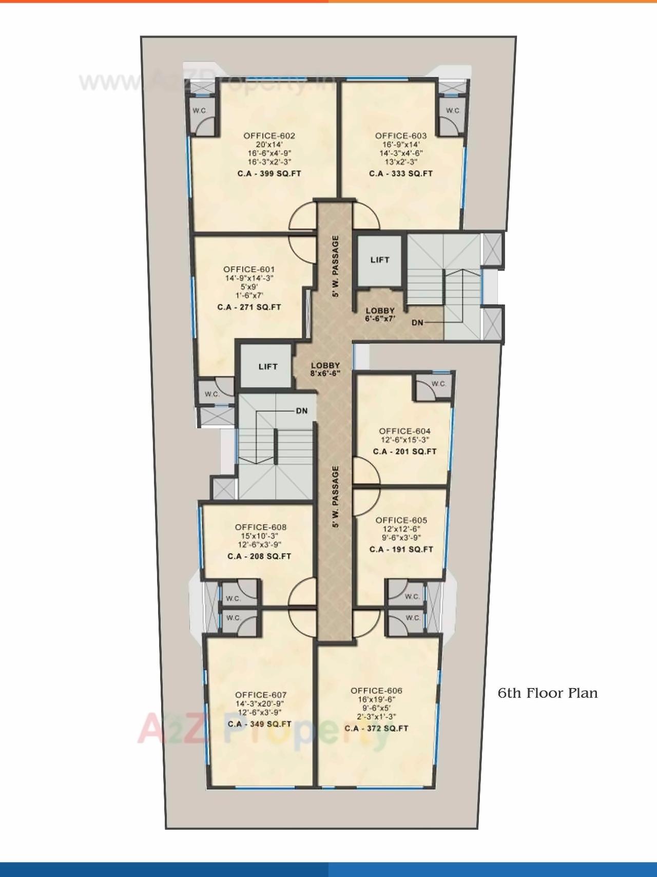 Layout of real estate project Primus Business Park located at Thane-m-corp, Thane, Maharashtra