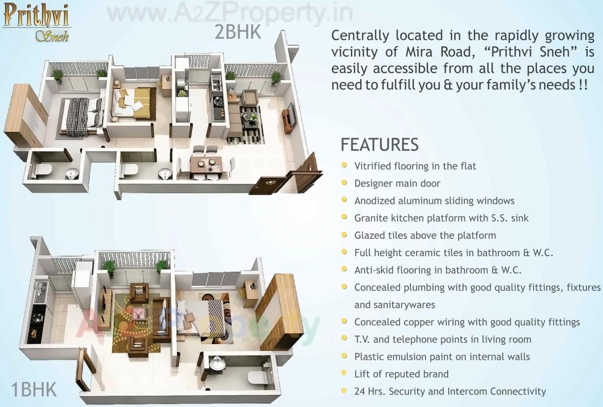 Layout of real estate project Prithvi Sneh located at Mirabhayandar-m-corp, Thane, Maharashtra