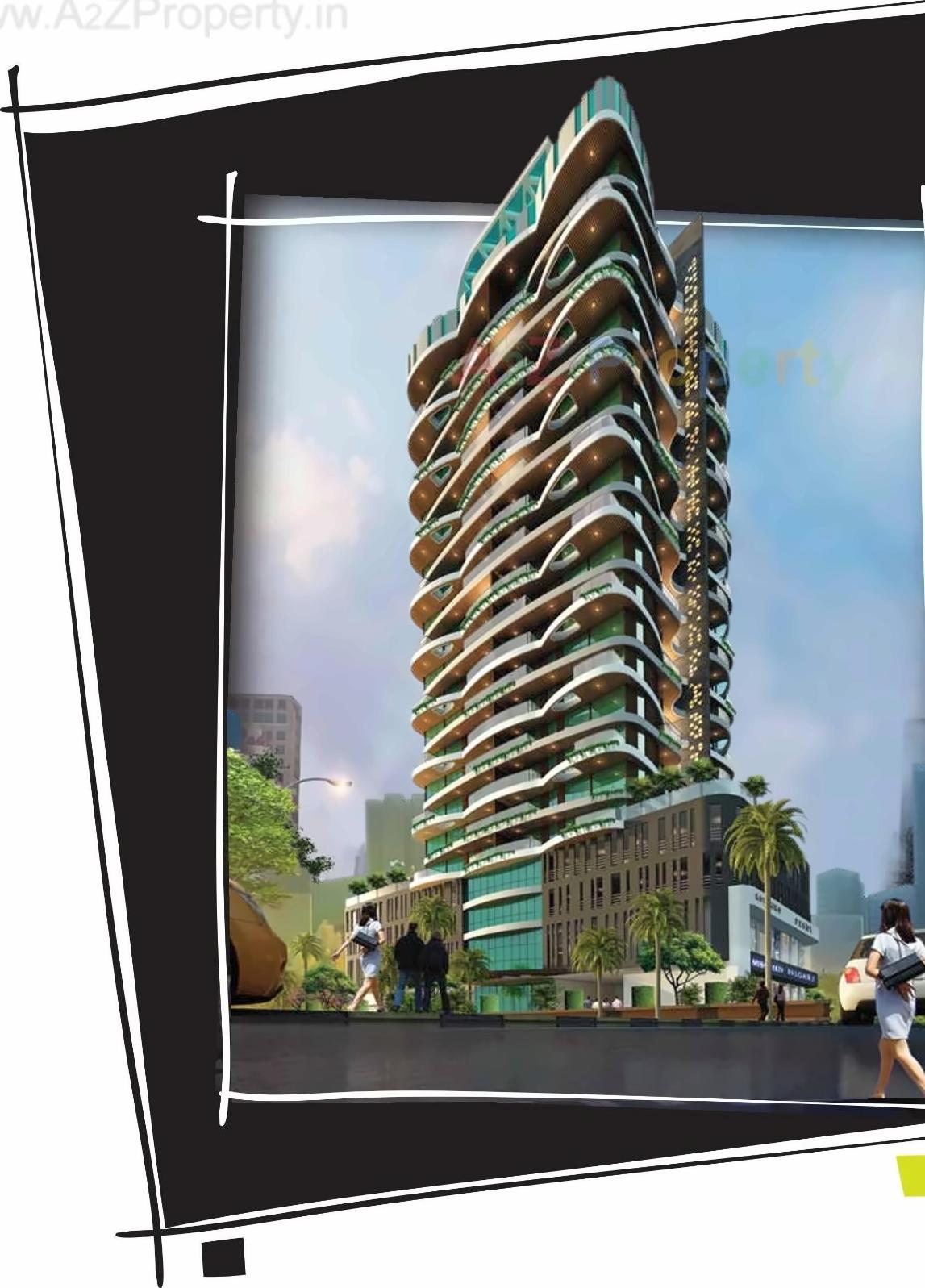 3D Elevation of real estate project Punyodaya Skylounge located at Kalyandombivali-m-corp, Thane, Maharashtra
