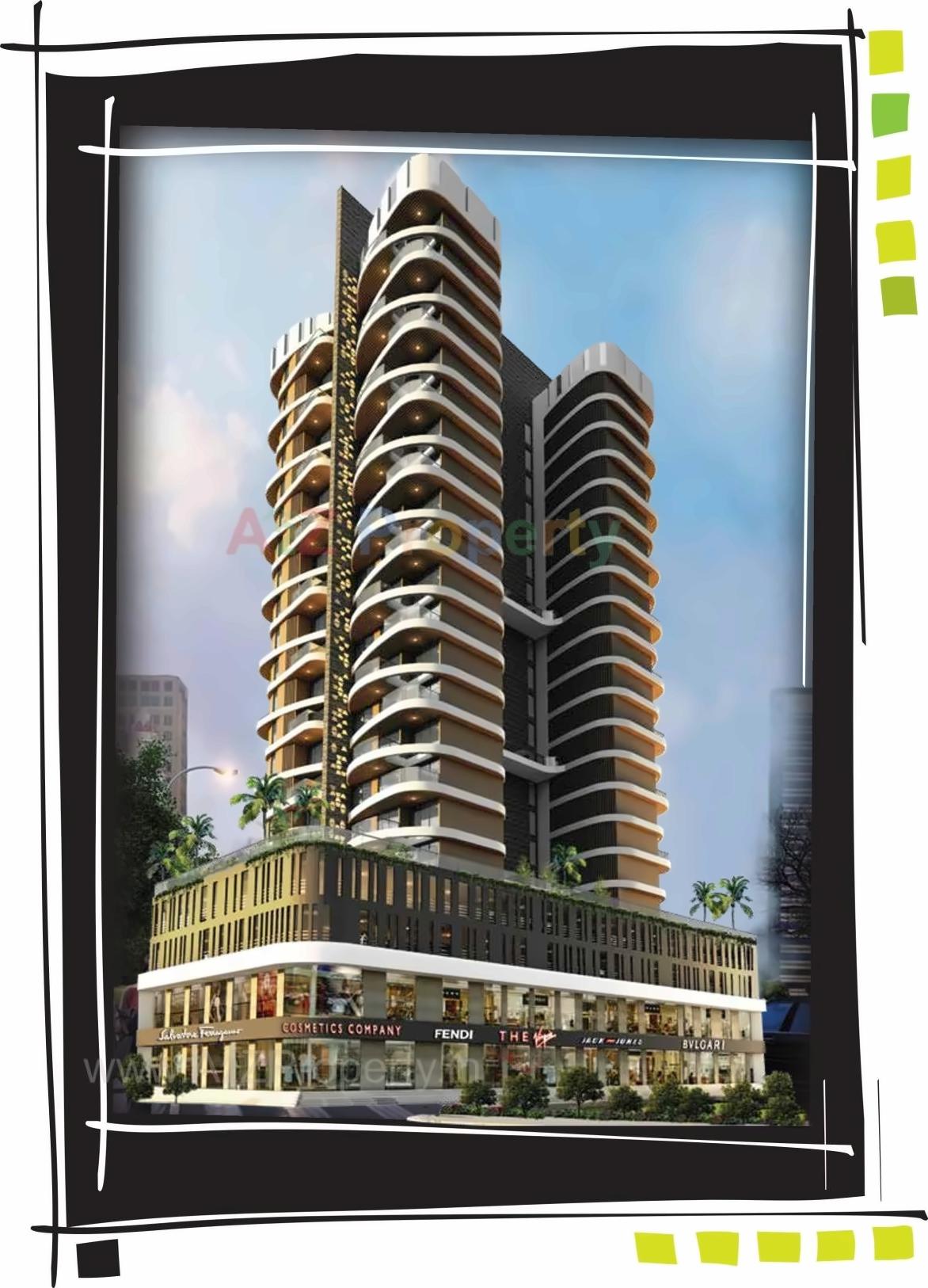 3D Elevation of real estate project Punyodaya Skylounge located at Kalyandombivali-m-corp, Thane, Maharashtra