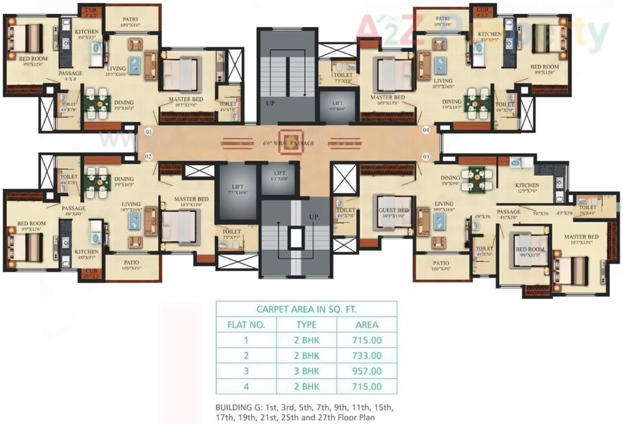 Layout of real estate project Puranik Home Town located at Thane-m-corp, Thane, Maharashtra