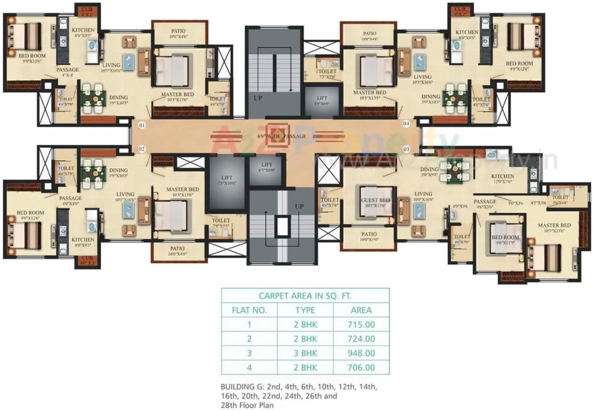 Layout of real estate project Puranik Home Town located at Thane-m-corp, Thane, Maharashtra