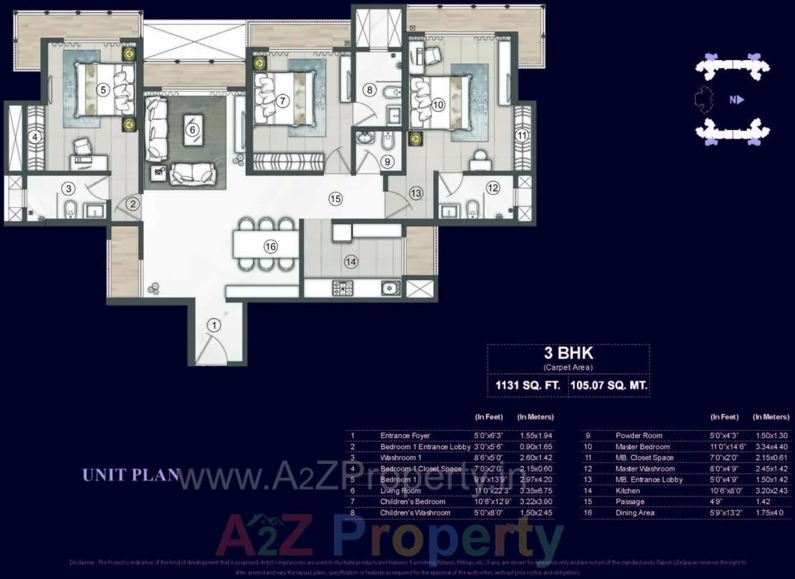 Layout of real estate project Raj Tattva located at Thane-m-corp, Thane, Maharashtra