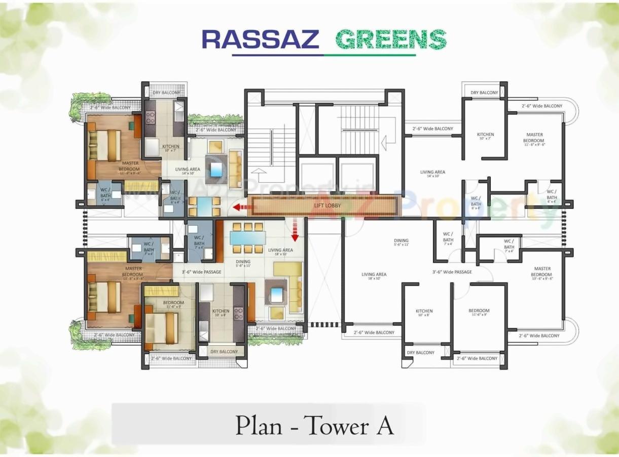Layout of real estate project Rassaz Greens located at Mirabhayandar-m-corp, Thane, Maharashtra