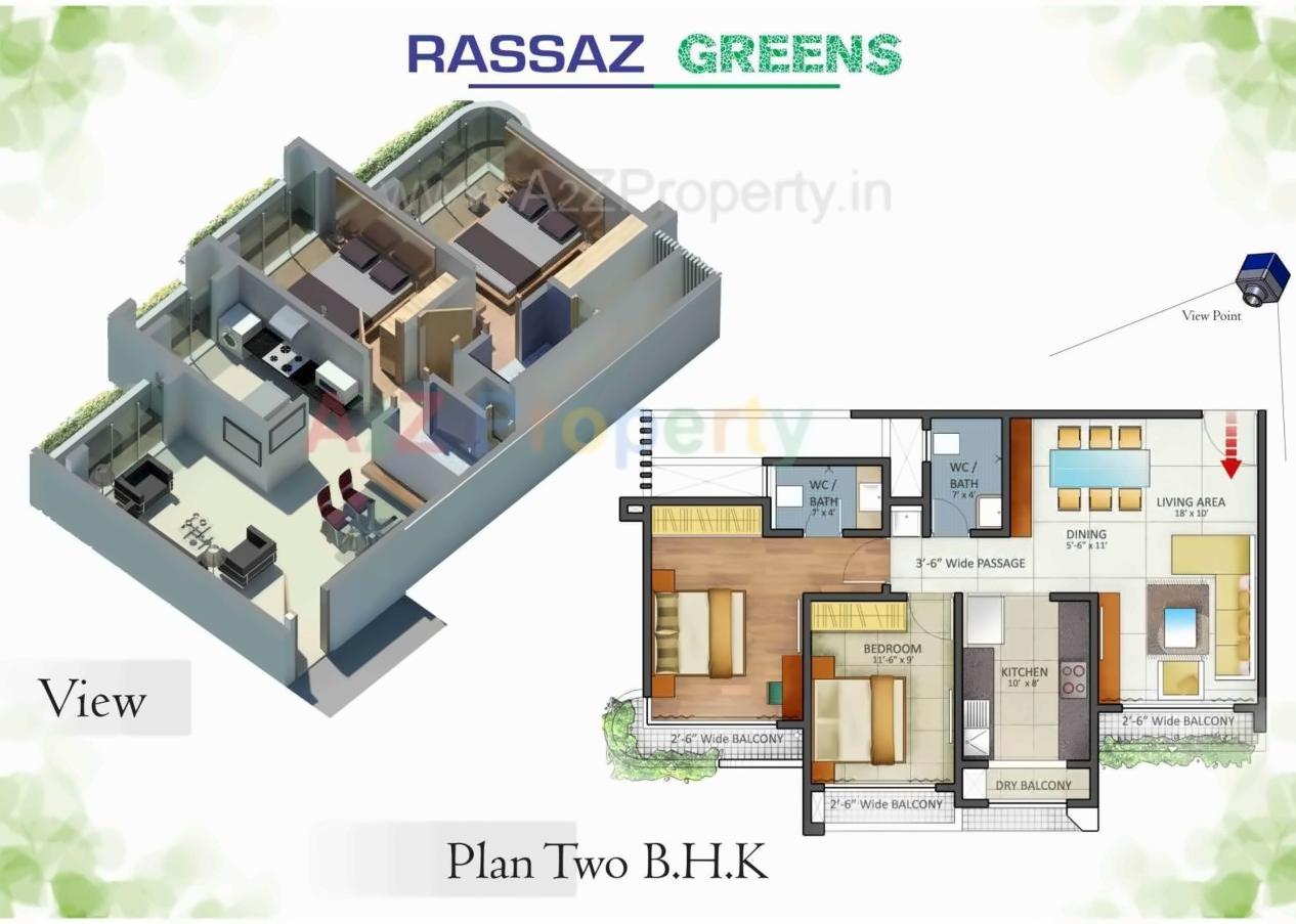Layout of real estate project Rassaz Greens located at Mirabhayandar-m-corp, Thane, Maharashtra