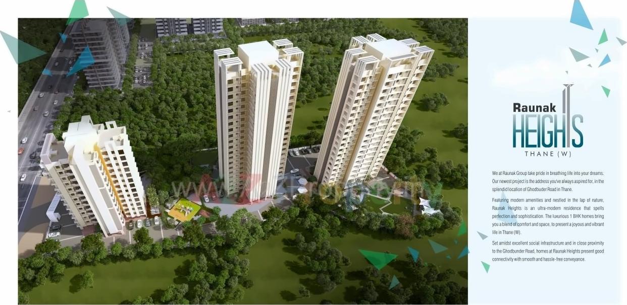 3D Elevation of real estate project Raunak Heights located at Thane-m-corp, Thane, Maharashtra