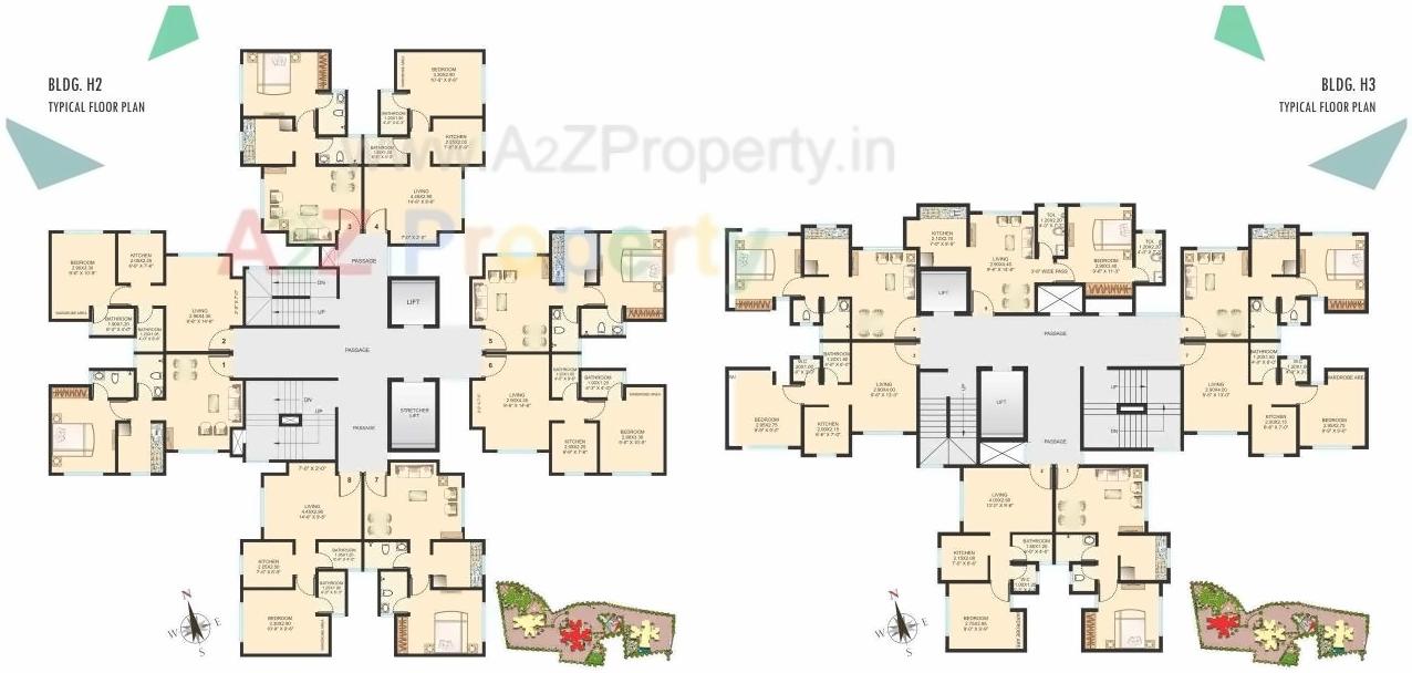 Layout of real estate project Raunak Heights located at Thane-m-corp, Thane, Maharashtra