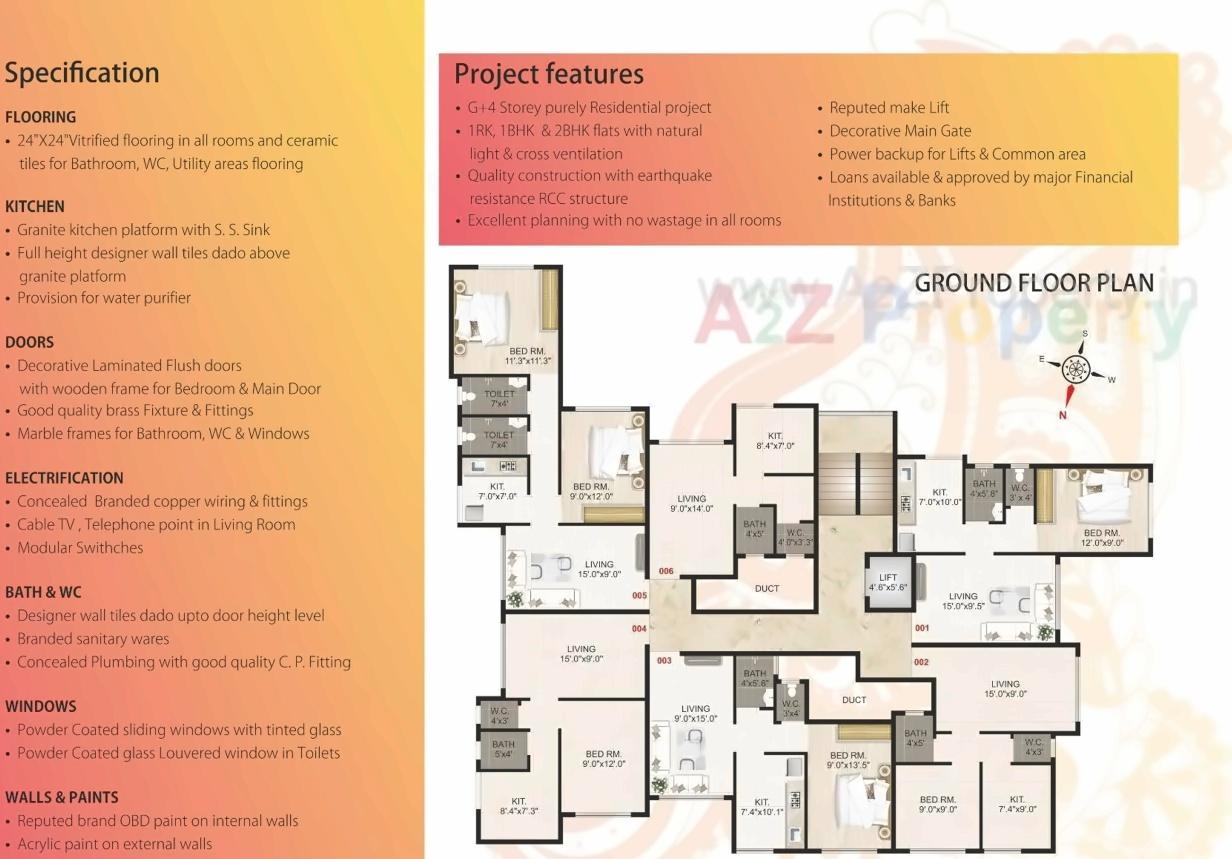 Layout of real estate project Ravi Darshan located at Badlapur-m-cl, Thane, Maharashtra