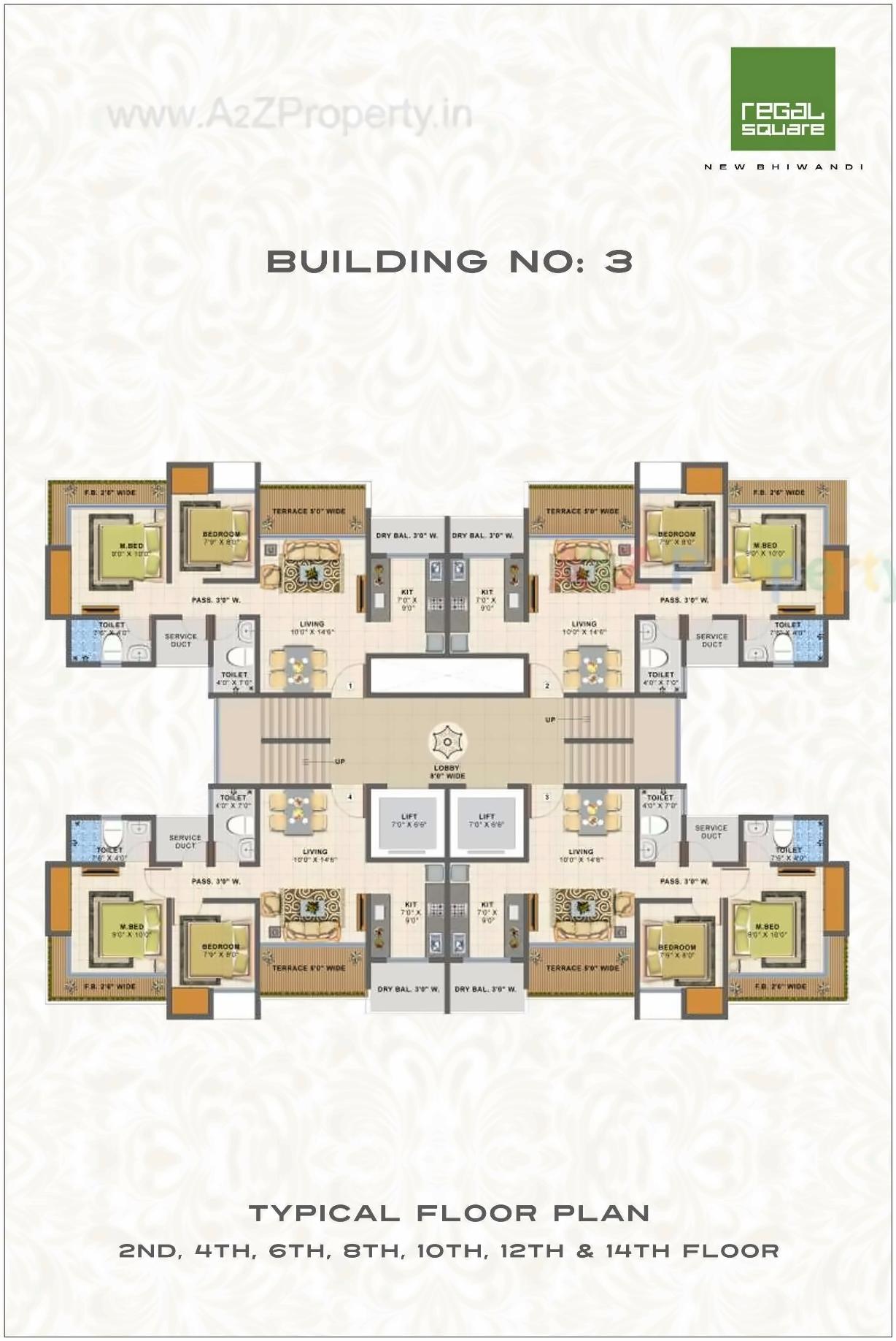 Layout of real estate project Regal Square  No located at Bhiwandi-m-corp, Thane, Maharashtra